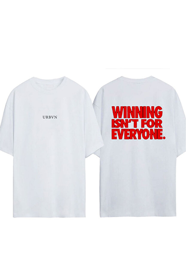 Winning Design Printed White Oversized T-Shirt