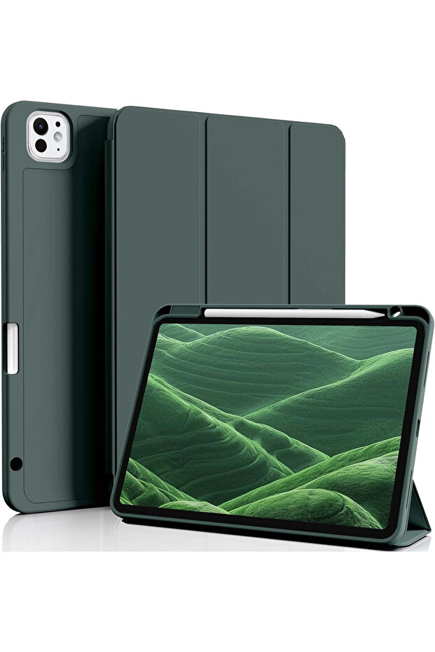 Case for iPad Pro 11 Inch (5th Gen, 2024) with Pencil Holder - Green