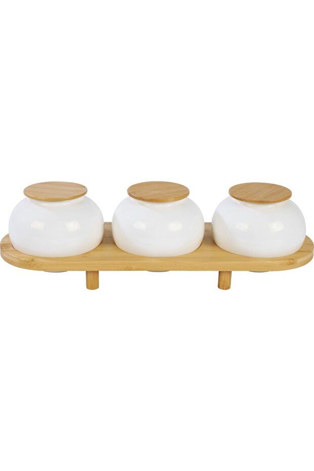 Bambum Simple 3-Piece Spice Set with Stand