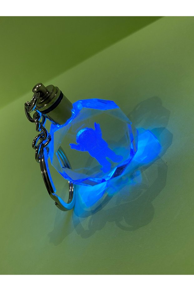 Illuminated Crystal Glass Color Changing Keychain