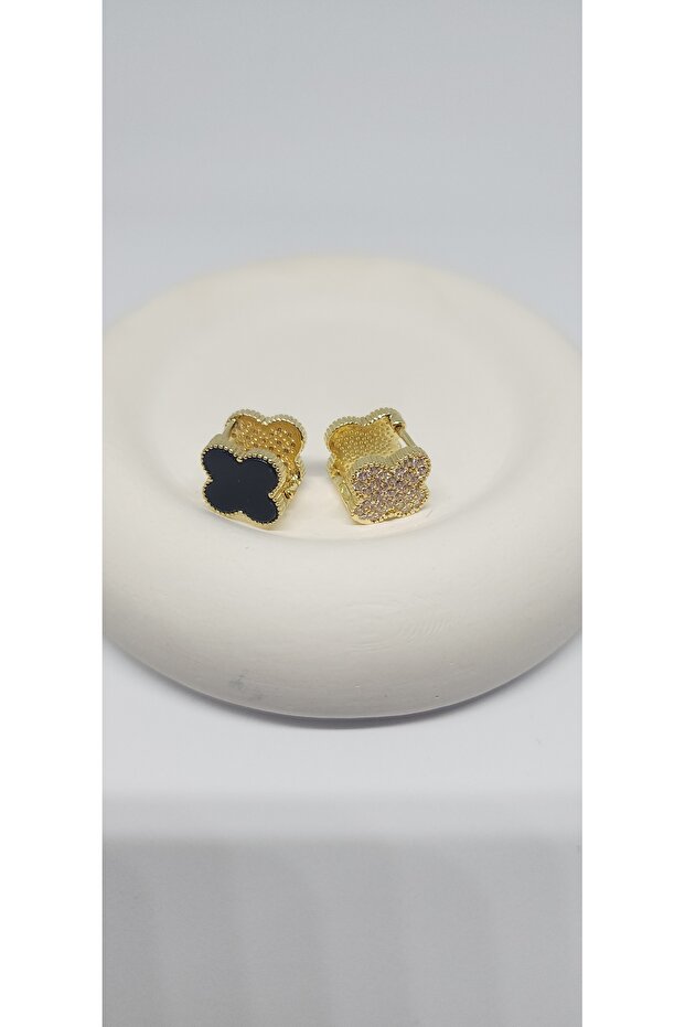 Çift Taraflı Yonca Küpe - 1