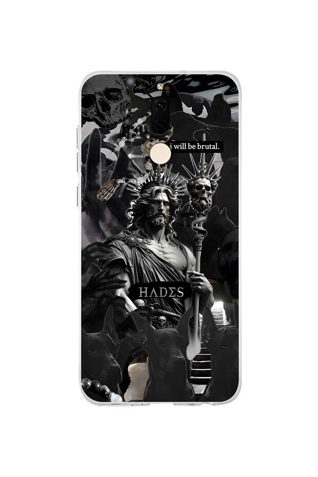 Huawei Mate 10 Lite Compatible Hades Mythology Patterned Transparent Phone Case