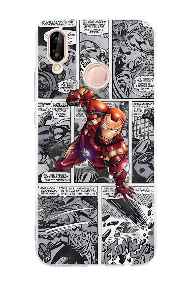 حافظة هاتف شفافة بنمط كوميدي متوافق مع هاتف Huawei P20 Lite - 1