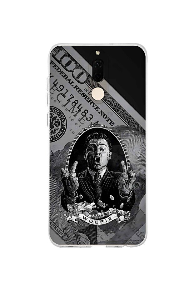 حافظة هاتف شفافة متوافقة مع هاتف Huawei Mate 10 Lite بنمط Wolfie - 1