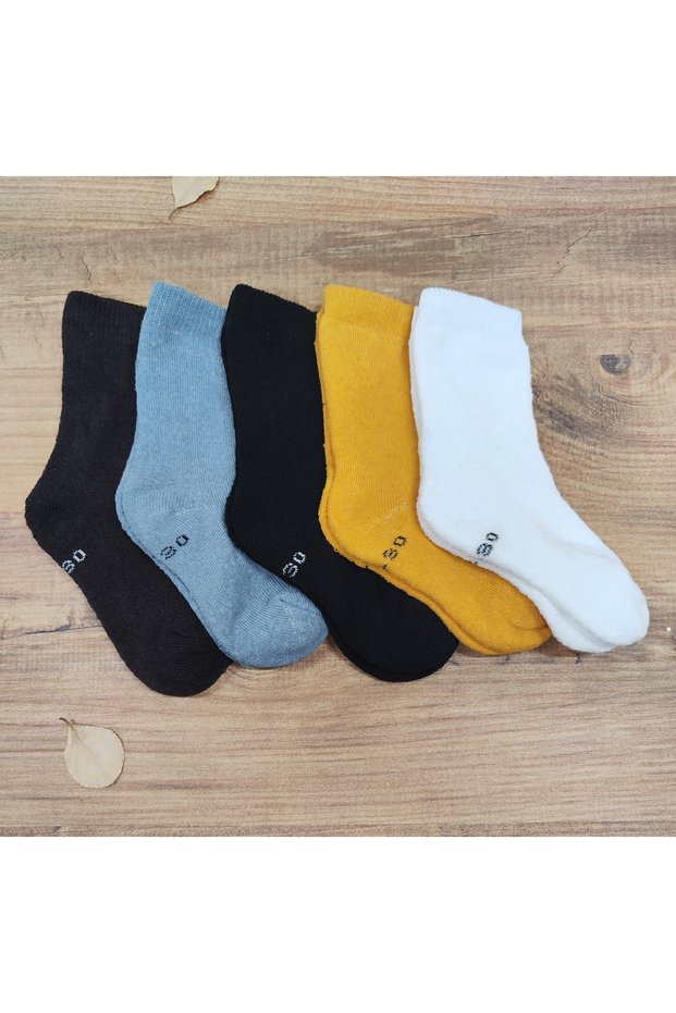 5 Pairs of Children's Winter Terry Cotton Socks
