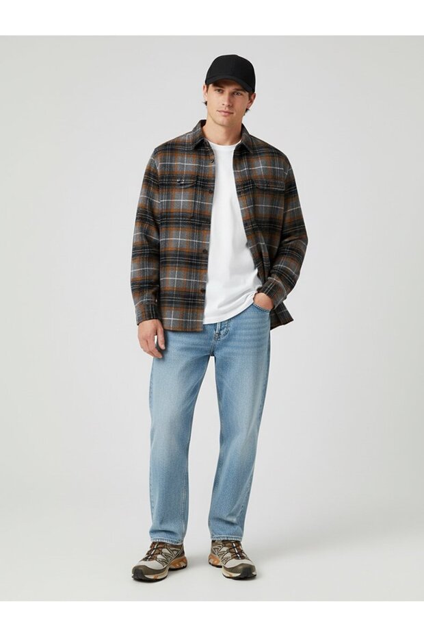Long Sleeve Checkered Lumberjack Black Shirt