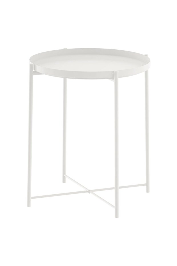 GLADOM Tray table, white, 45 x 53 cm