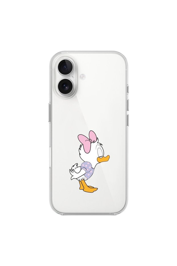 حافظة شفافة متوافقة مع هاتف iPhone 16 Plus بتصميم Couple Duck 1