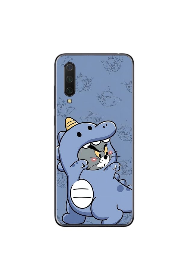 Xiaomi Mi 9 Lite Compatible Transparent Case Couple Tom 1 Design