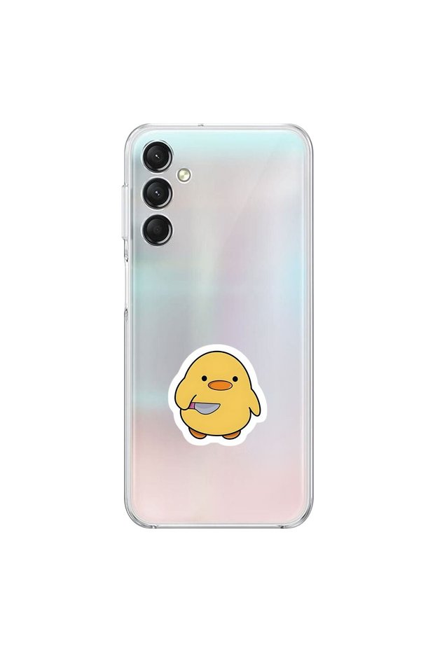 Samsung Galaxy A14 Compatible Transparent Case Couple Chick 1 Design