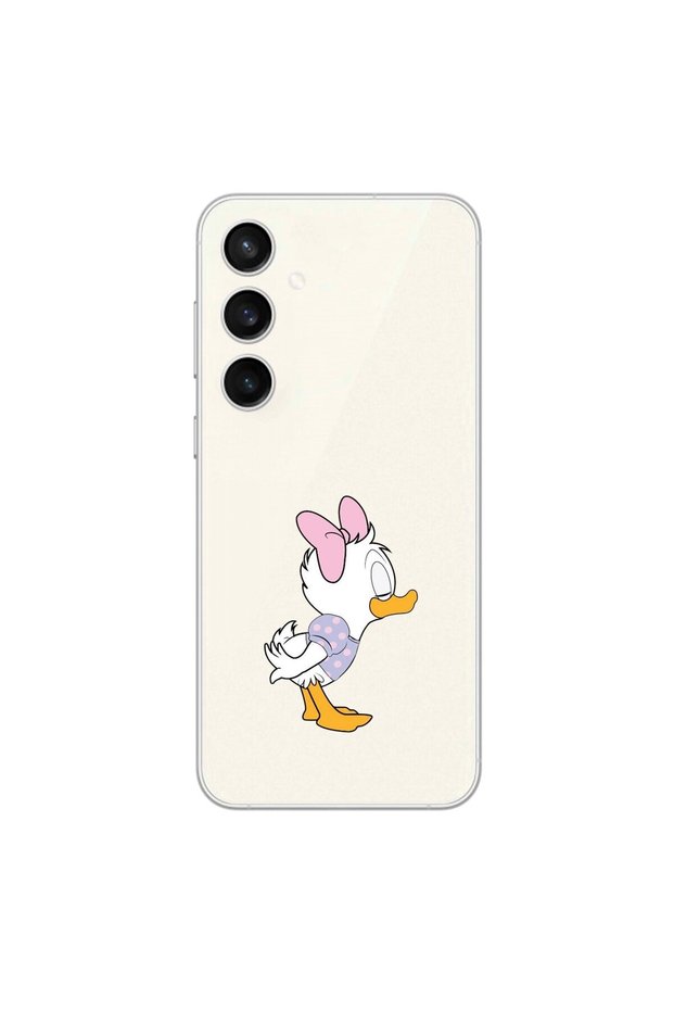 Samsung Galaxy S23+ Compatible Transparent Case Couple Duck 1 Design