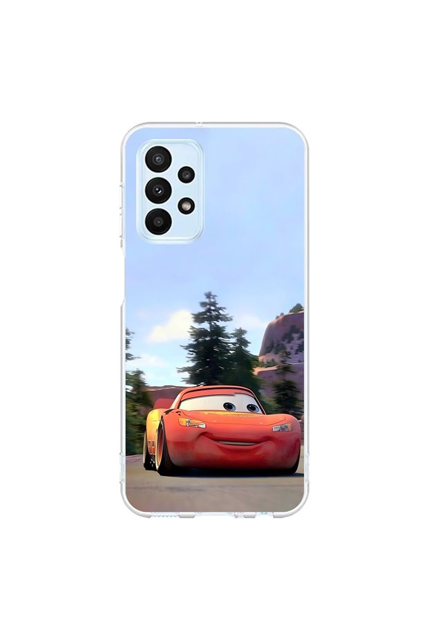 Samsung Galaxy A23 Compatible Transparent Case with Couple Mcq 1 Design