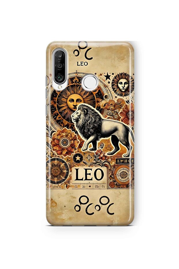 حافظة هاتف شفافة بنمط برج الأسد متوافقة مع هاتف هواوي P30 لايت - 1