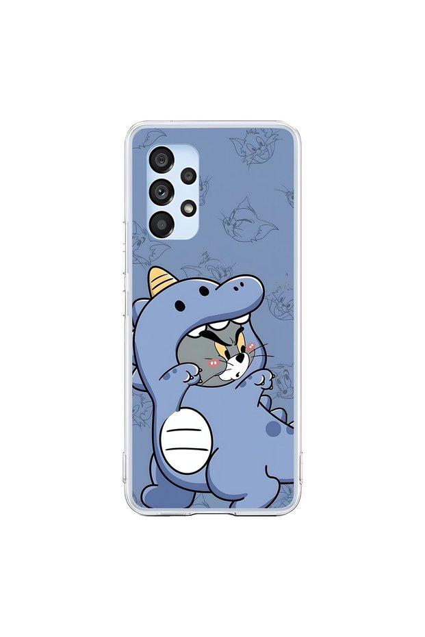 Samsung Galaxy A53 Compatible Transparent Case Couple Cat 1 Design