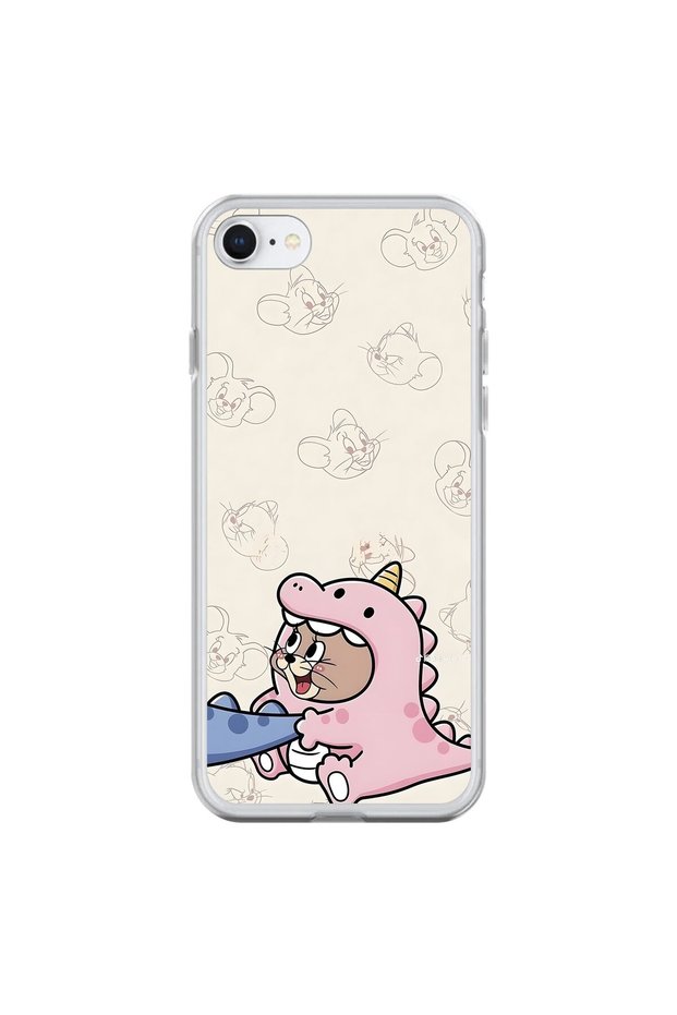 حافظة شفافة متوافقة مع هاتف iPhone 8 بتصميم Couple Mouse 2