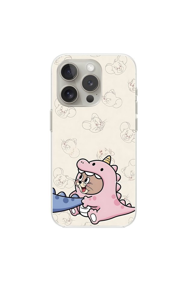 حافظة شفافة متوافقة مع iPhone 16 Pro Max بتصميم Couple Mouse 2