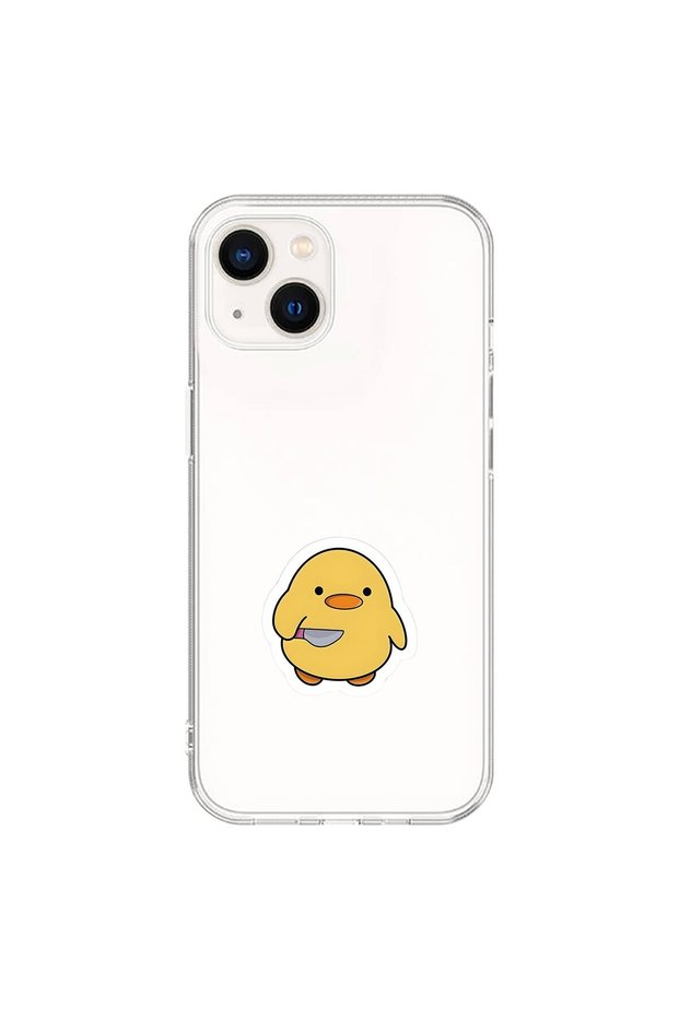 iPhone 13 Compatible Transparent Case Couple Chick 1 Design