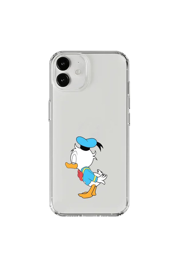 iPhone 12 Compatible Transparent Case Couple Duck 2 Designs