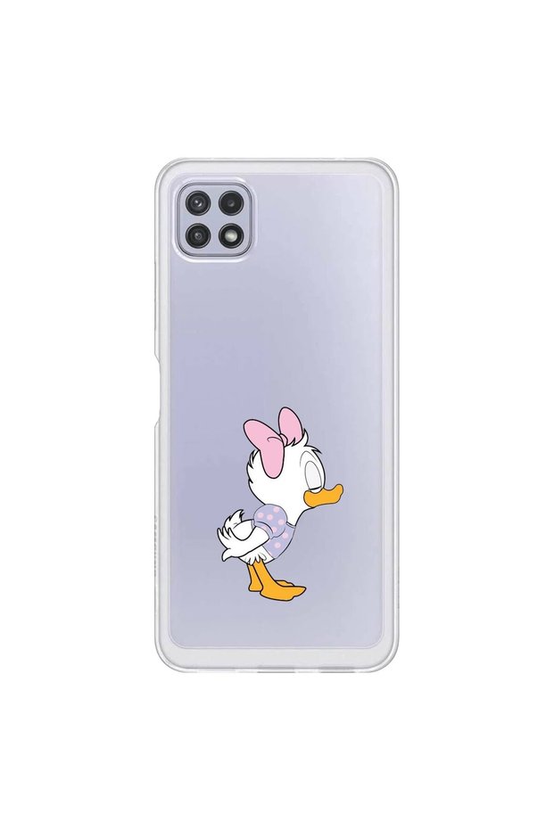Samsung Galaxy A22 Compatible Transparent Case Couple Duck 1 Design