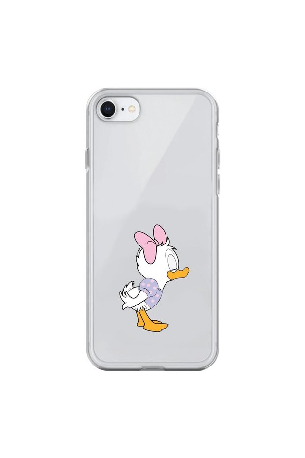 iPhone 7 Compatible Transparent Case Couple Duck 1 Design