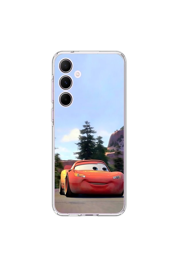 Samsung Galaxy A55 Compatible Transparent Case with Couple Mcq 1 Design
