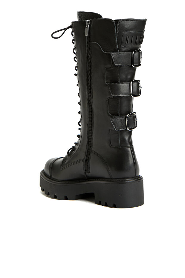 Siyah Kadın Deri Postal Bot - 3