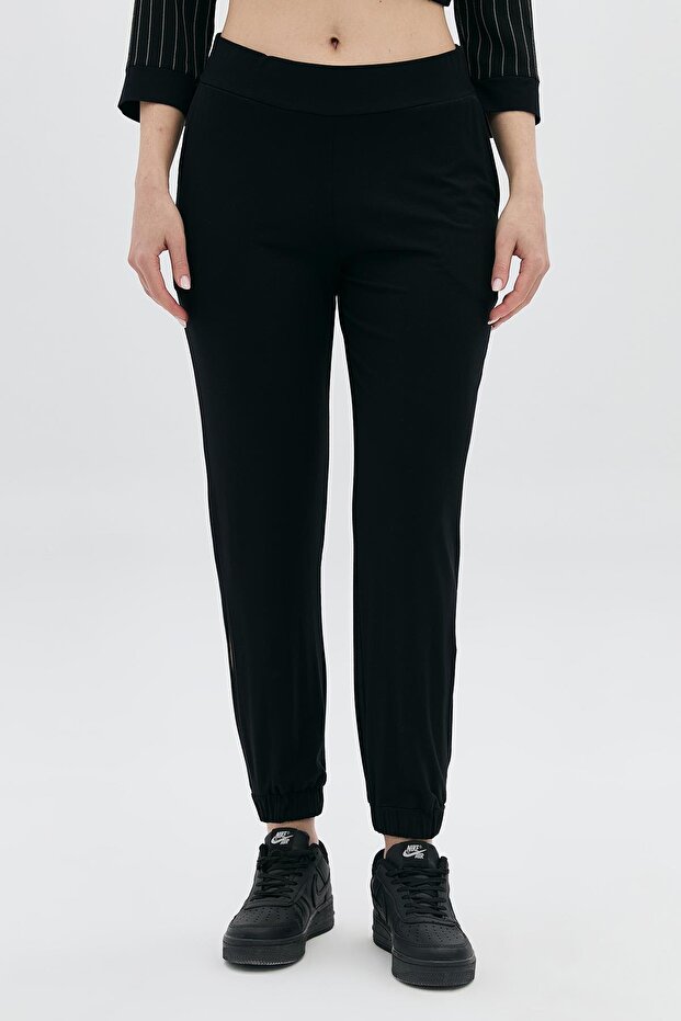 Paçası Yırtmaçlı Basic Pantolon - 2