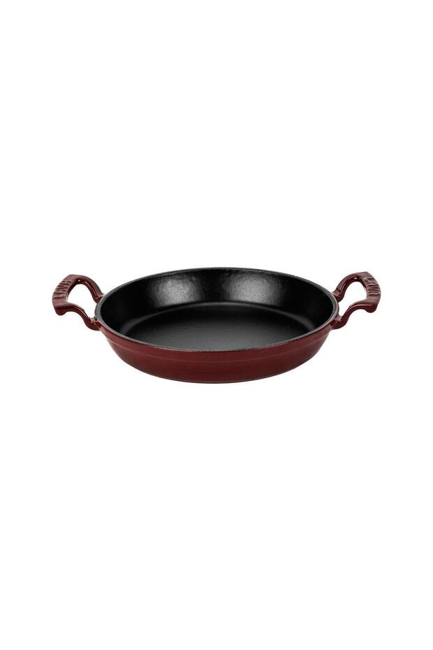 Cast Iron Round Plate Cast Iron Solid Double Handle Diameter (Ø) 20Cm.-Burgundy