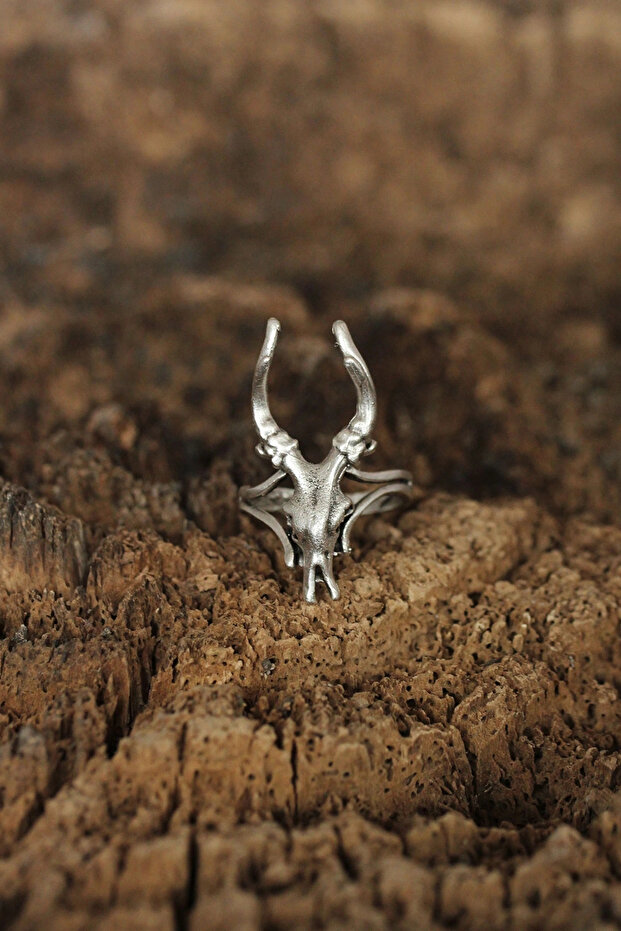 Adjustable Antler Design Men's Ring - 1