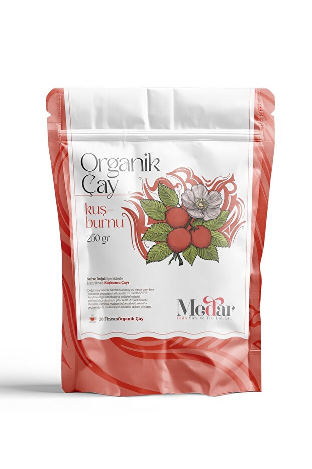 Organic Rosehip Tea with Real Fruit Pieces 250 Gr