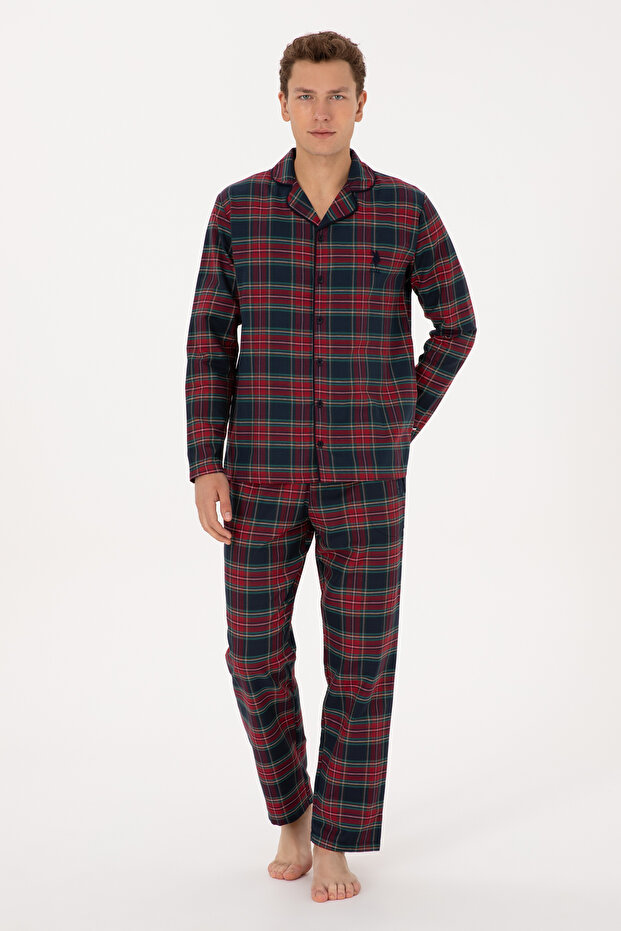 Men's Burgundy Pajama Set 50318614-Vr014