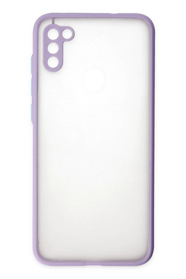 Techmrt Samsung Galaxy A11 Compatible Case Montreal Silicone Cover (220850) - Purple