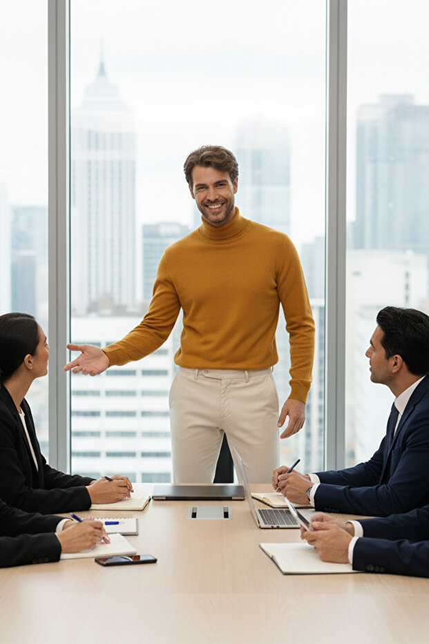 سترة رجالية ذات ياقة دائرية سادة اللون - 3