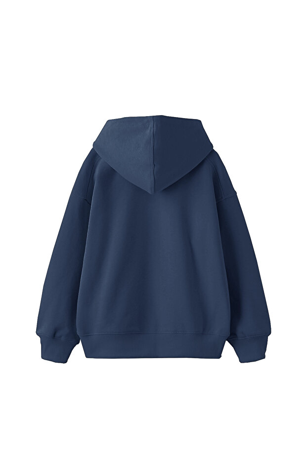 هوديي أساسي قصة فضفاضة إنديجو - 3