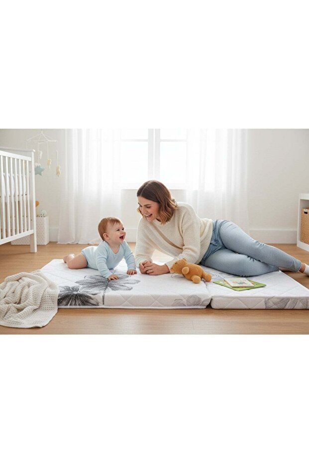 Folding Ortho Medicated Firm Feel Plush Knitted Mattress 180 x 90 x 7Cm