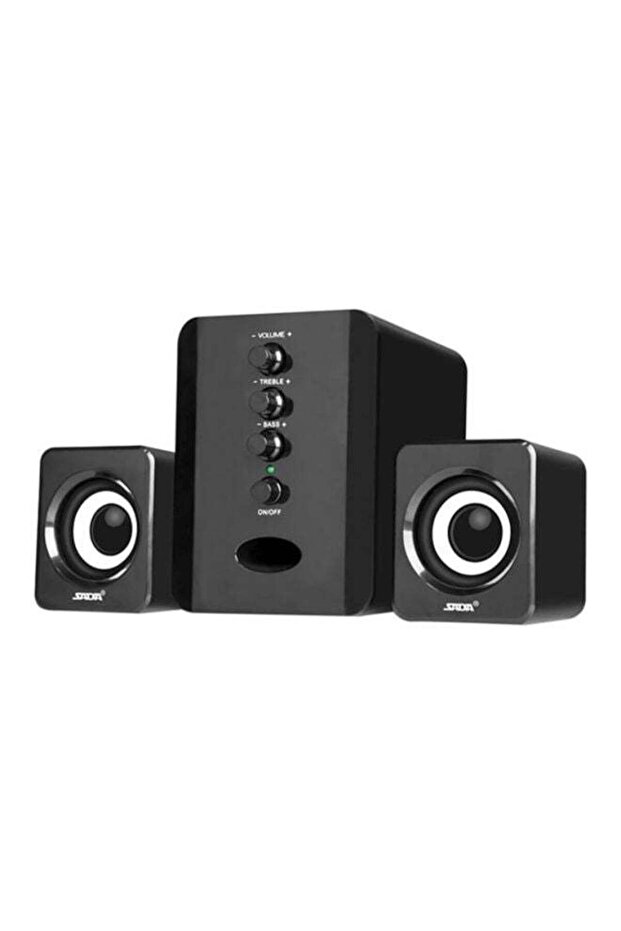 مكبرات صوت سادا سلكية بمنفذ USB باللون الأسود