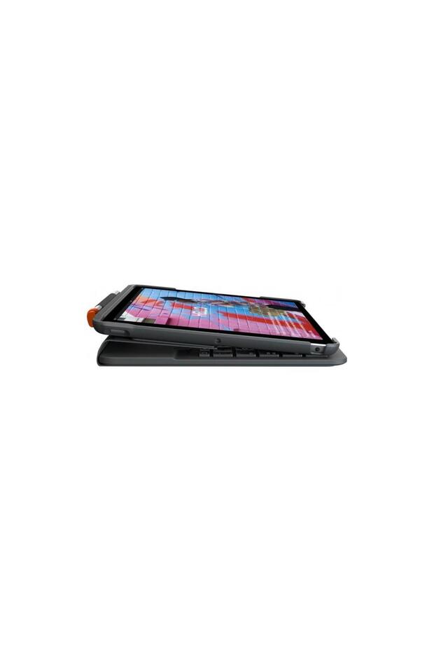 Slim Folio iPad 10.2 inç 7. ve 8. Nesil ile Uyumlu Klavyeli Kılıf - Gri - 5