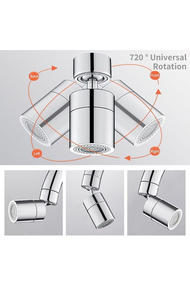 Faucet attachment, Generic, 360° adjustable extension, two modes - 4