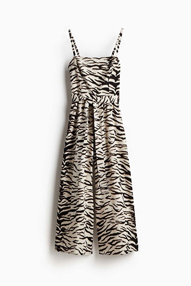 Tie-belt jumpsuit
