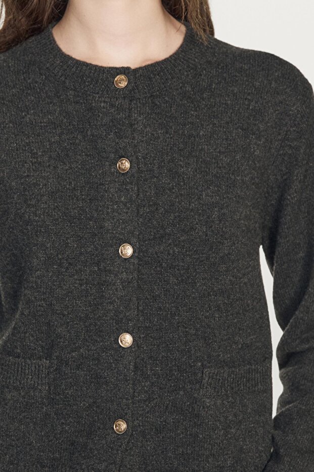 Dore düğmeli triko hırka - 3
