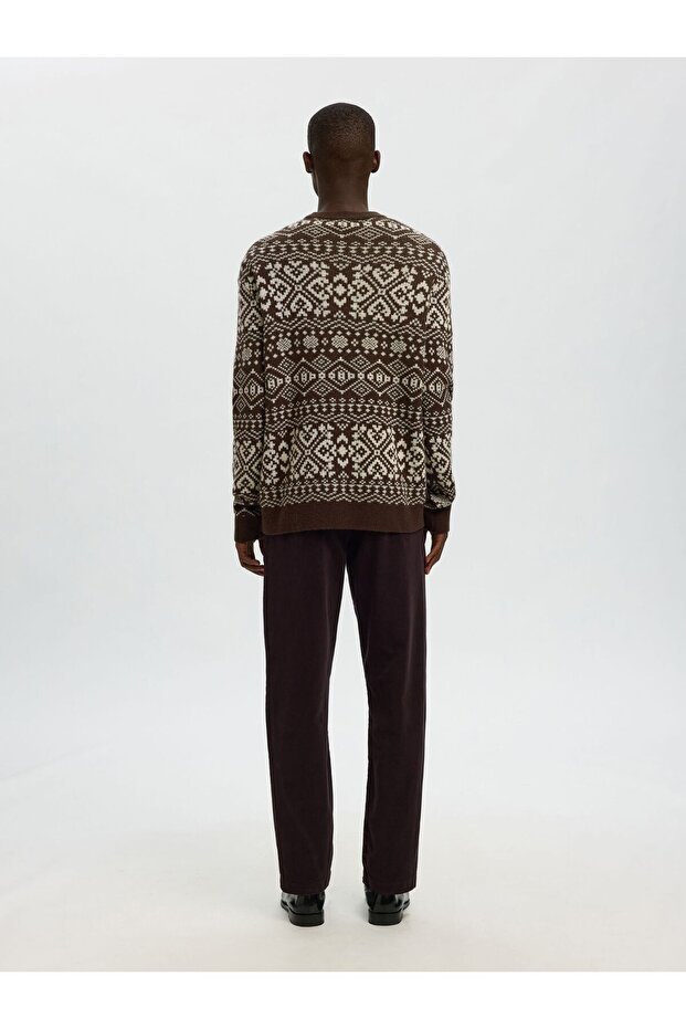 Pullover mit Rundhalsausschnitt Wollmix - 3