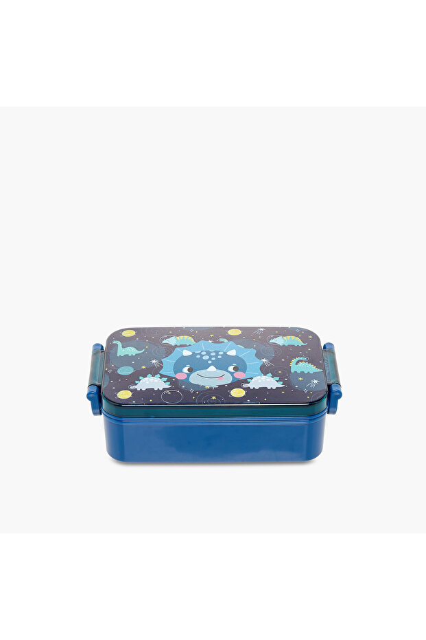 Dinosaur Print Lunch Box with Clip Lock Closure