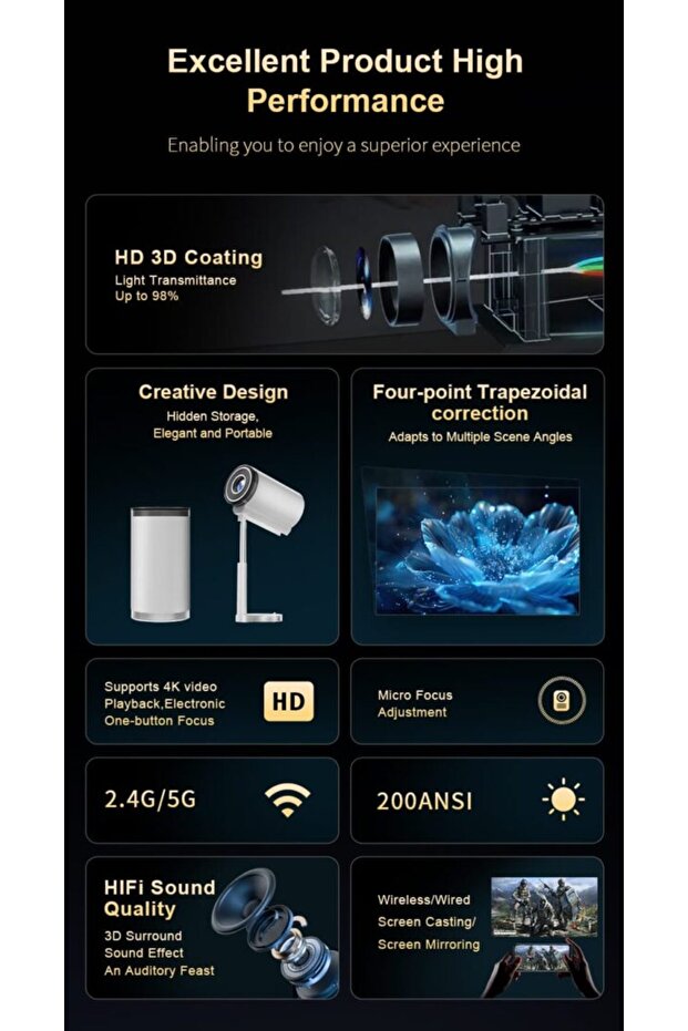 جهاز عرض LCD بفلتر مع حامل مخفي - 3