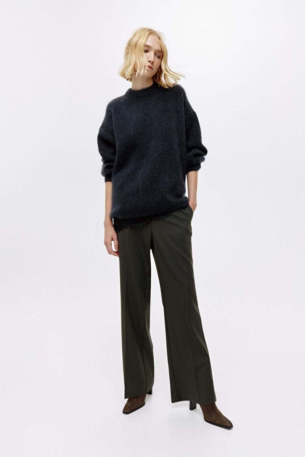 Straight crease-leg trousers