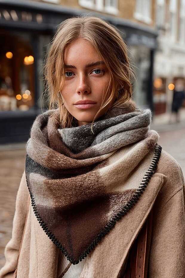 Lagranze City Mist Shawl Triangle Women's Scarf Shawl