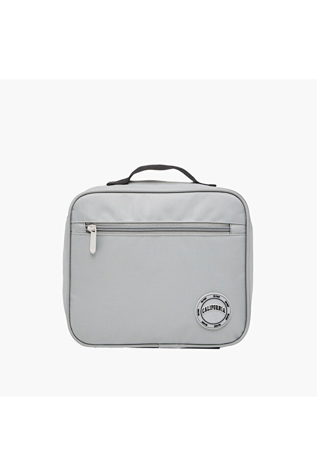 Applique Detail Lunch Bag with Zip Closure