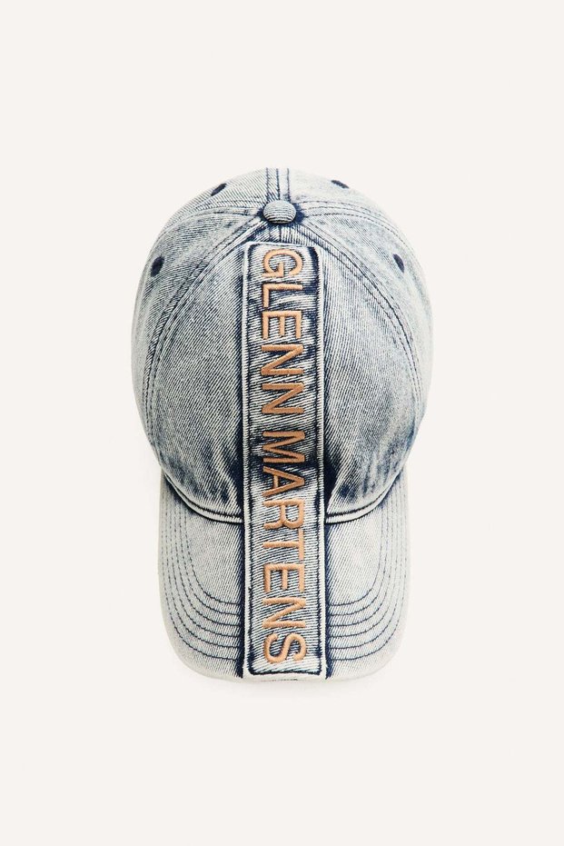 Motif-detail denim cap