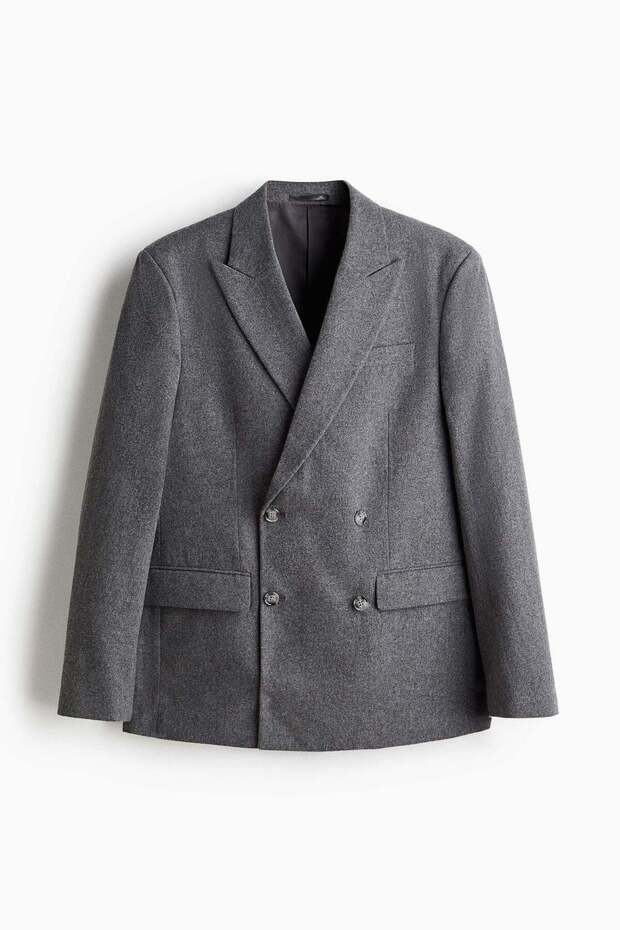 Relaxed Fit Wool-blend jacket