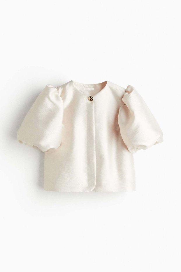 Balloon-sleeved blouse