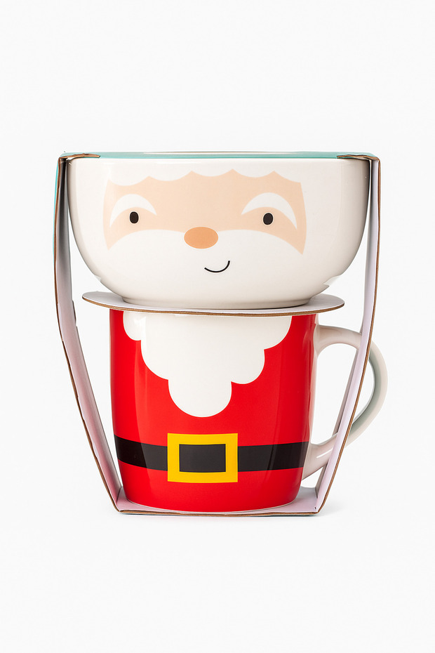 Noel baba temalı ve kase